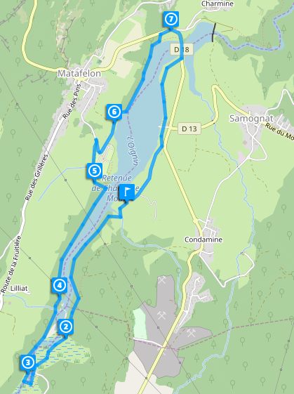 BaladeRetenueDeCharmineMouxParcours